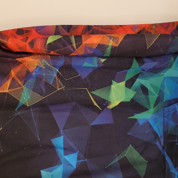 Multicolored prism geometric design hoodie Sm/Med outerspace Abstract Print - Picture 6 of 7